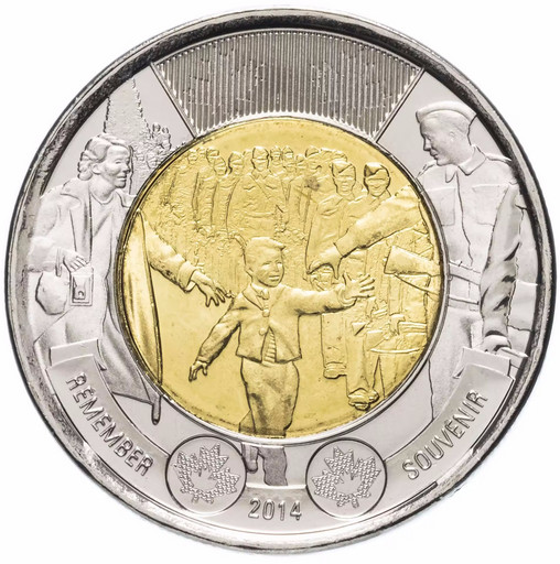 2 доллара Канада 2014 «Подожди меня, Папа»
