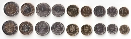Набор 9 монет Польша 2020 регулярный чекан
