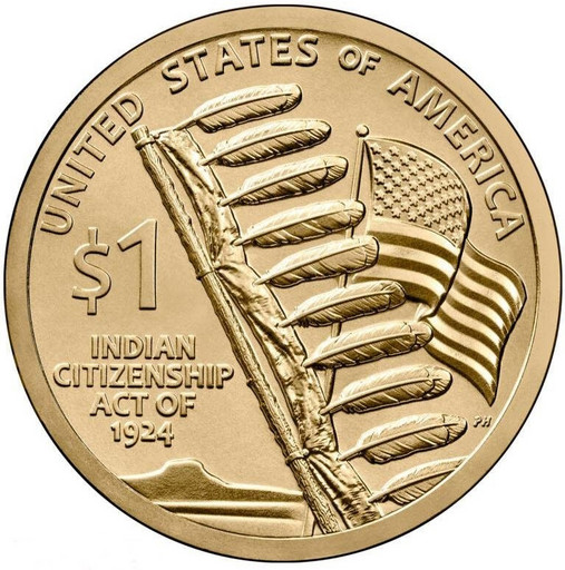 1 доллар США Сакагавея 2024 «Закон о гражданстве индейцев»
