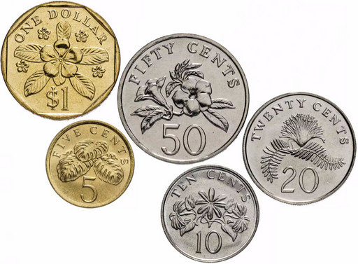 Набор 5 монет Сингапур 1995-2002