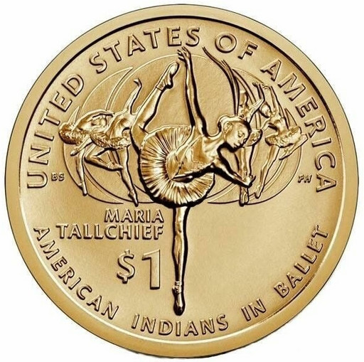 1 доллар США Сакагавея 2023 «Мария Толчиф» 1 доллар США Сакагавея 2023 «Мария Толчиф»