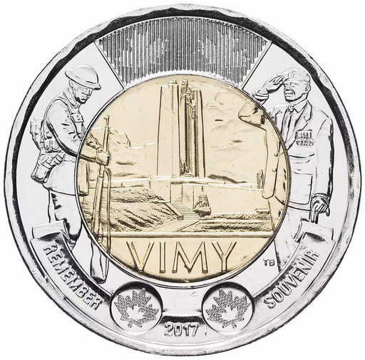 2 доллара Канада 2017 «Битва на хребте Вими-Ридж»