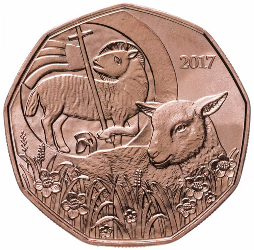5 евро Австрия 2017 «Пасхальный ягненок»