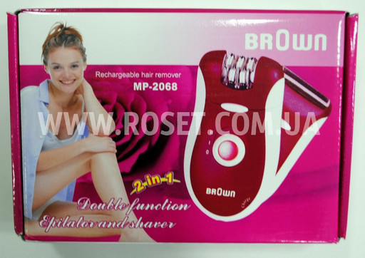 Эпилятор беспроводной - Brown MP-2068 2в1