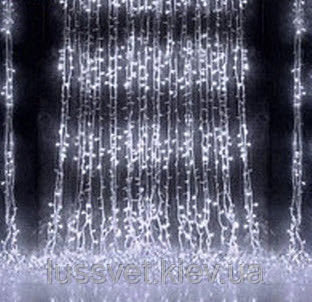 Электрическая гирлянда водопад LED 200 WATER PROOF (разноцветная, белая)