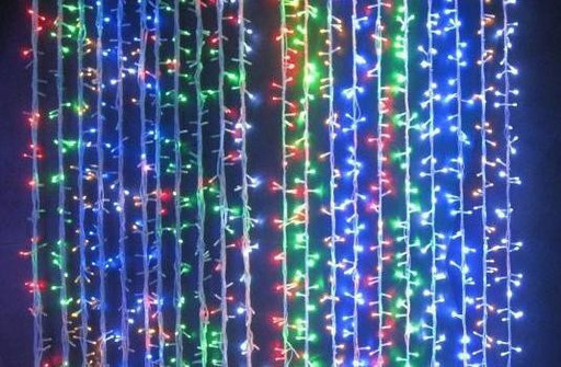 Электрическая гирлянда водопад ICE LED 100 WATER PROOF RGB (разноцветная)