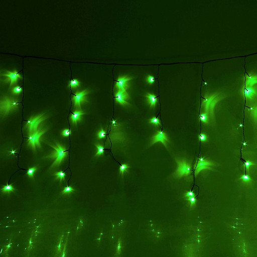 Гирлянда светодиодная уличная бахрома 5 метров 120 LED (разноцветная, синяя, зеленая)