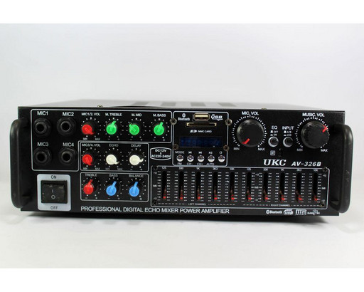 Усилитель мощности звука MAX AV-326BT Bluetooth КАРАОКЕ