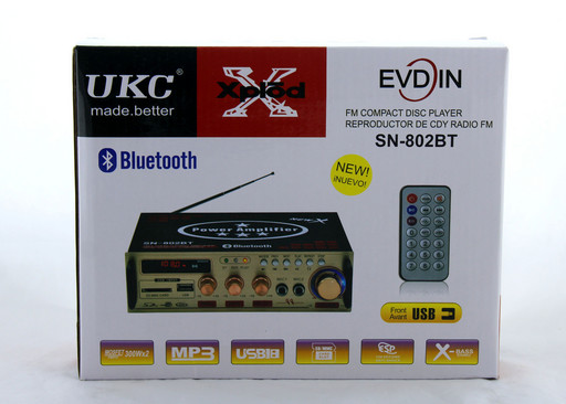 Усилитель UKC AMP 802 BT / Усилитель звука / FM USB Блютуз + Караоке / Усилитель с Bluetooth¶¶