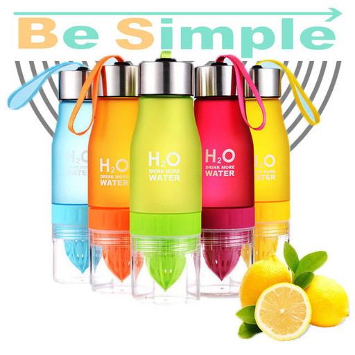 Бутылка для воды и напитков H2O Water Bottle с соковыжималкой 650 мл № B70