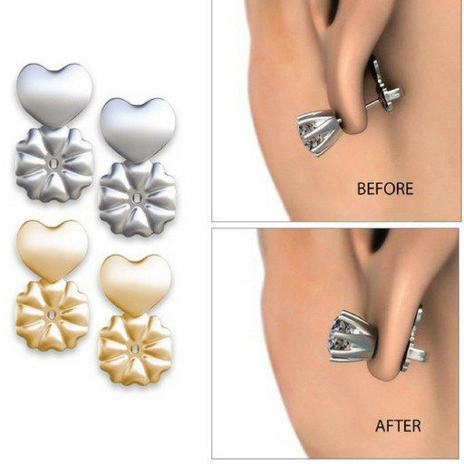 Серьги Magic Bax Earring Lifters, Заглушки на серьги, Основа для клипс и застежек гиппоалергенная, Швензы