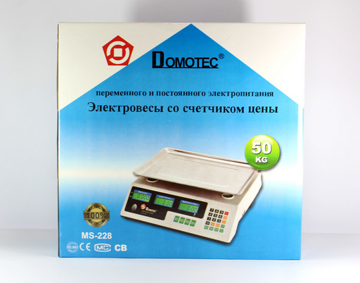 Весы Domotec ACS 50kg/5g MS 228 6V, Весы торговые Domotec, Весы электронные 50 кг