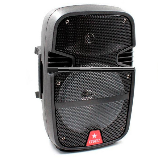 Портативная Bluetooth колонка UKC 8 / RE 258 + проводной микрофон D1031