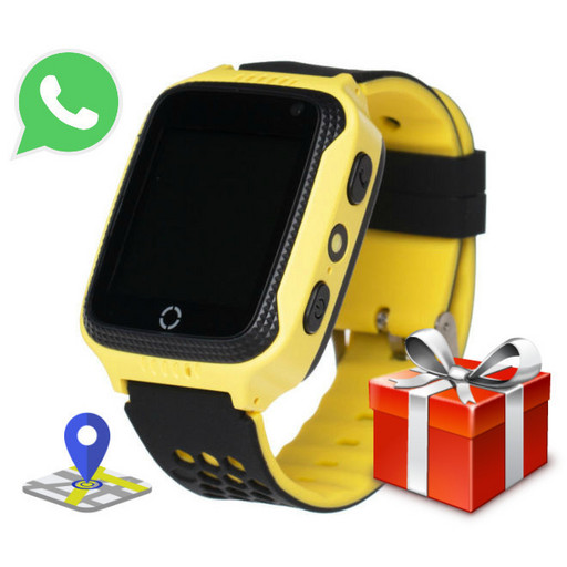 Детские Смарт Часы A15S GPS Цвет Жёлтый + Подарок Сквишь (гарантия 6 мес.)