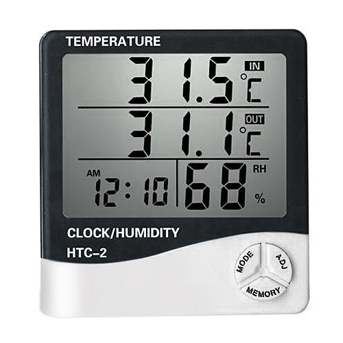 Цифровой термометр с гигрометром HTC-2