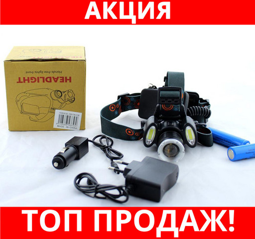 Фонарик налобный BL-865 T6 COB!Хит цена