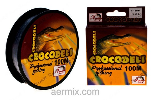 Леска рыболовная CROCODELI YX-306-50, леска для спиннинга 100 метров, нить леска крокодил
