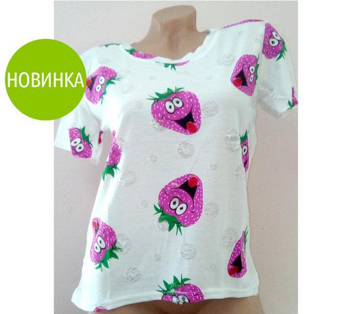 Летняя женская футболка "Crazy berry"