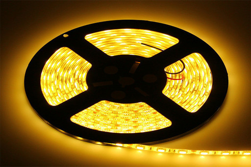 Лента светодиодная LED 5050 Yelow, лента дионая желтого цвета