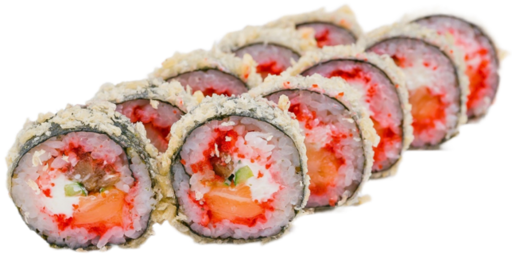 Горячие Футомаки с лососем и крабом Горячие Футомаки с лососем и крабом