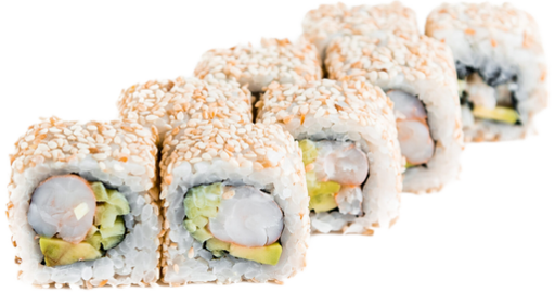 Калифорния с креветкой в кунжуте Калифорния с креветкой в кунжуте