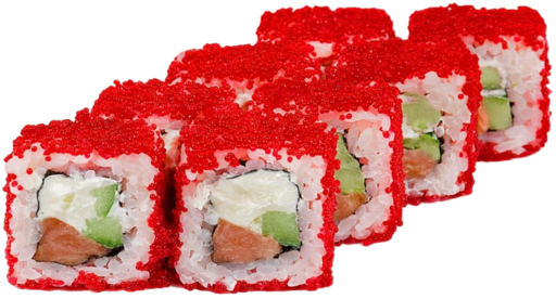 Калифорния с лососем в икре масаго Калифорния с лососем в икре масаго