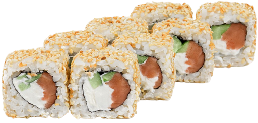 Калифорния с лососем в кунжуте Калифорния с лососем в кунжуте