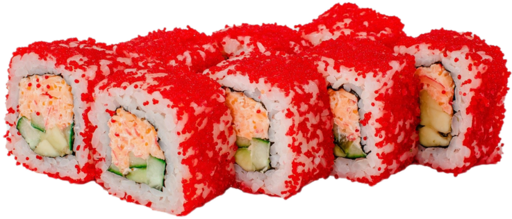 Калифорния с мясом краба в икре масаго Калифорния с мясом краба в икре масаго