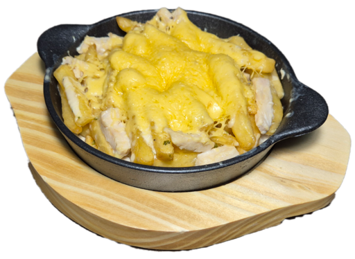 Сковородка Картофель фри с курицей и сыром