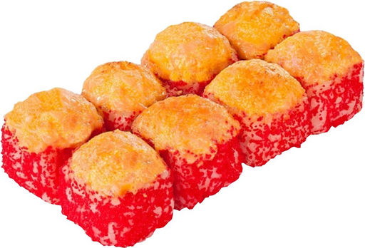 Запечённая Калифорния с лососем в икре масаго Запечённая Калифорния с лососем в икре масаго