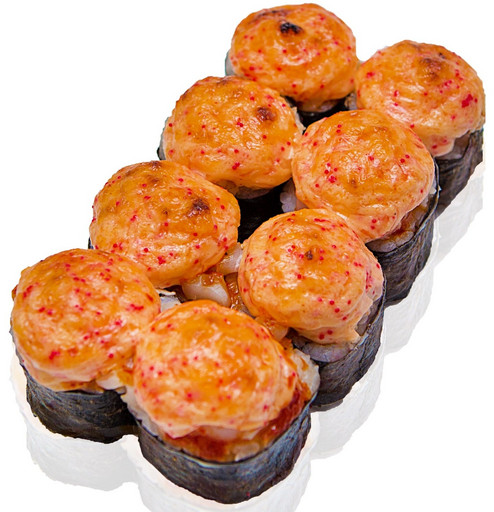 Запечённые Футомаки с тунцом и лососем Запечённые Футомаки с тунцом и лососем