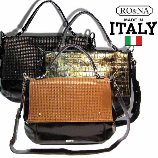 Итальянская лакированная сумка из натуральной кожи - RO&NA