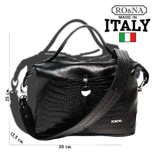 Итальянская кожаная сумка с карманами - RO&NA