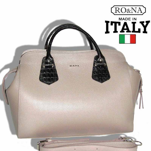 Кожаная женская Итальянская сумка - бочонок RO&NA