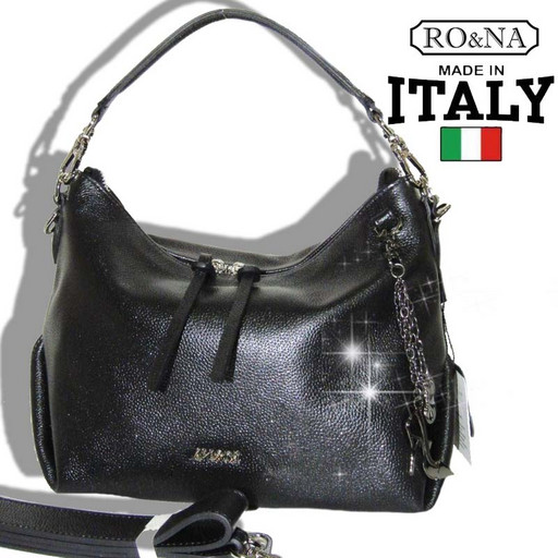 Женская кожаная сумка с перламутром - Итальянская
