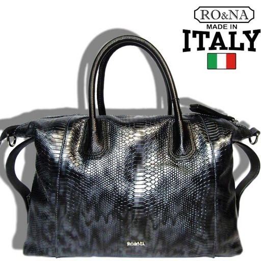 Женская сумка из натуральной кожи с имитацией - Итальянская Боулинг бэг