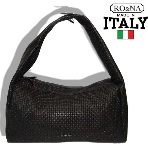 Женская кожаная сумка багет - Итальянская плетенка