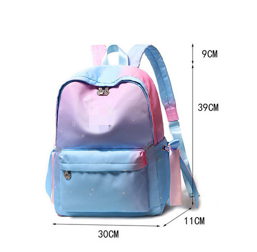 Рюкзак для девочки - городской розово-голубой
