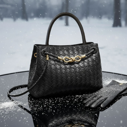 Сумка из высококачественной экокожи с элегантной золотистой застежкой