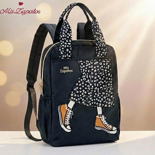 Женский рюкзак-сумка с дизайном платье и кеды