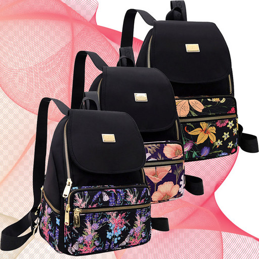 Женский повседневный рюкзак с цветочным принтом