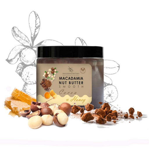 Паста ореховая из ореха Макадамия нежная с медом и какао Macadamia Nut Farm 180г