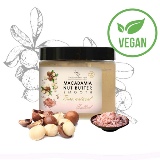 Паста ореховая из ореха Макадамия Premium натурально-соленая хрустящая, без сахара 180г