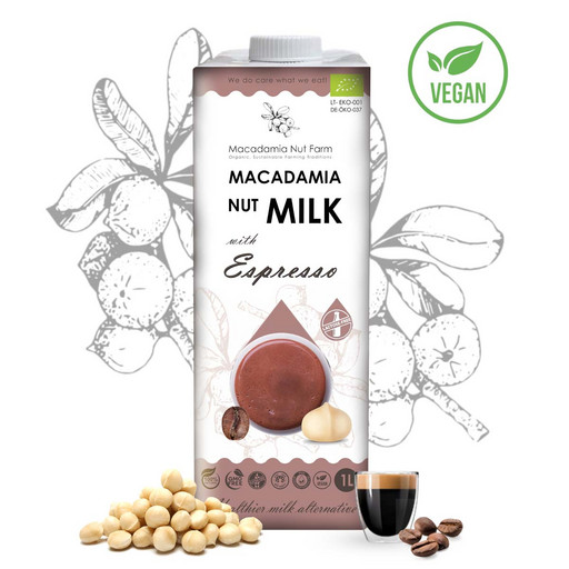 Ореховое молоко с с ESPRESSO Макадамия (Vegan) Macadamia Nut, без лактозы 1 литр