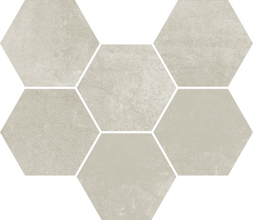 Expo White Mosaico Hexagon 25x29