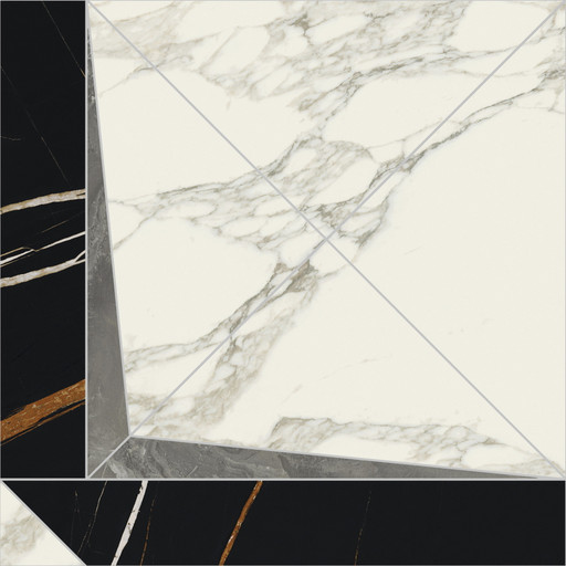 Charme Deluxe Arabescato White Intarsio Lux 56.4x56.4