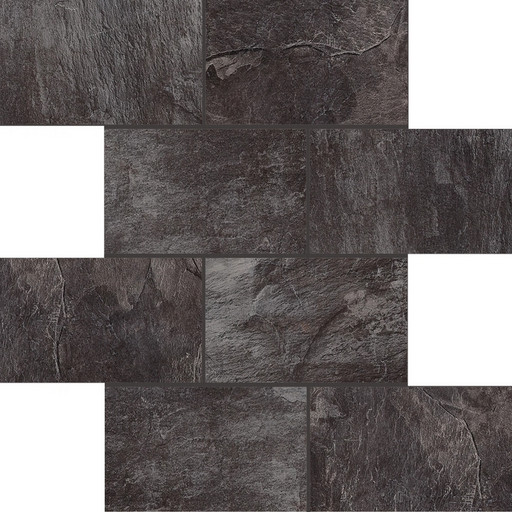 Ardoise Noir 7.5x15 6mm 30x30 Muretto