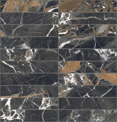 Bijoux Ombre Caravage Glossy Mosaico 3x15 30x30