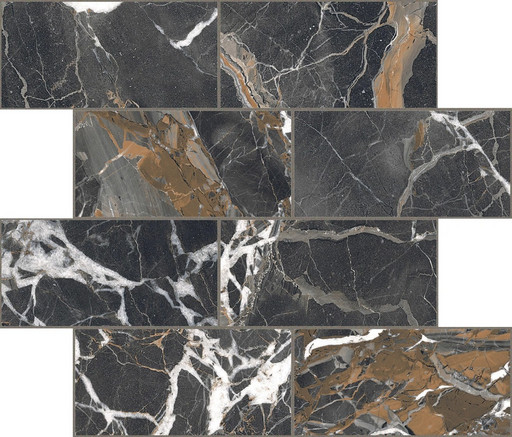 Bijoux Ombre Caravage Glossy 6mm Muretto 7.5x15 30x30