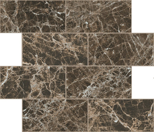 Bijoux Marron Imperial Glossy 6mm Muretto 7.5x15 30x30